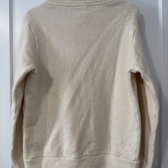 Patagonia 'Woolie' 1/4 zip fleece pullover in cream - woman's SM - Picture 6 of 6